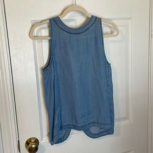 Gap denim tank top with cute back design size extra small